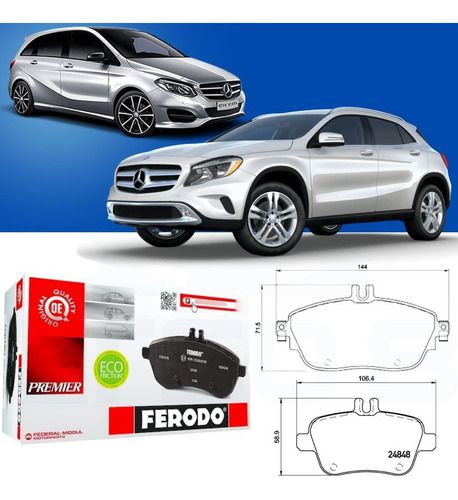 Kit Pastilha Freio Dianteira+ Traseira Mercedes B200 2012/19