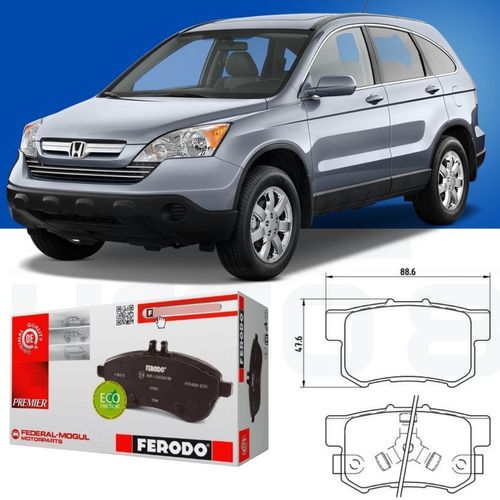 Pastilha Freio Traseira Cerâmica Honda Crv Cr-V Ex Exl 2007/
