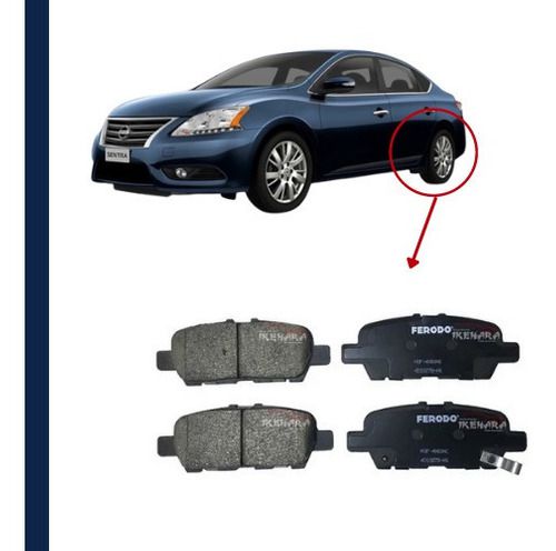Pastilha Freio Traseira Nissan Novo Sentra 2.0 2015/.....