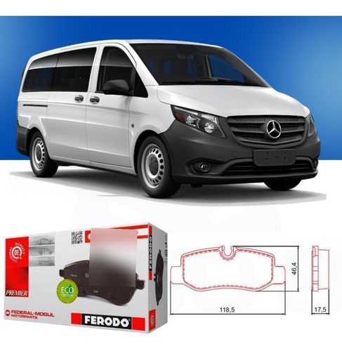 Pastilha Freio Traseira Cêramica Mercedes Vito 111 1.6 119 2.0 16/..