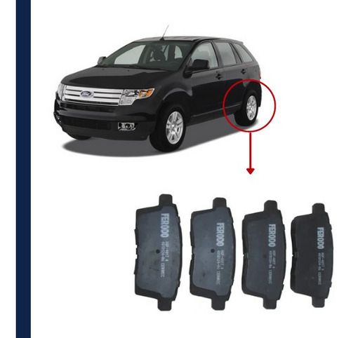 Pastilha Freio Traseira Cerâmica Ford Edge 3.5 V6 2008 a 2010