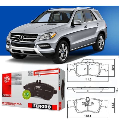 Pastilha Freio Traseira Cerâmica Mercedes ML320 ML350 ML500 R500 05/..