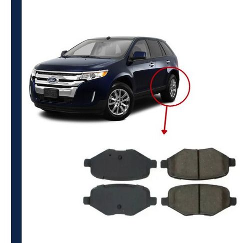 Pastilha Freio Traseira Cerâmica Ford Edge 2009 a 2020