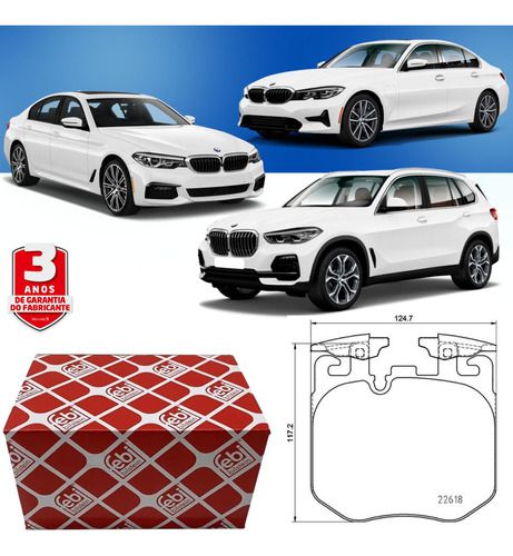 Pastilha Freio Dianteira BMW 320 330 M340 420 430 520 530 X3 X5 X6 X7