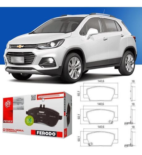 Pastilha Freio Dianteira Cerâmica Chevrolet Tracker 1.4 Turbo 2018/..