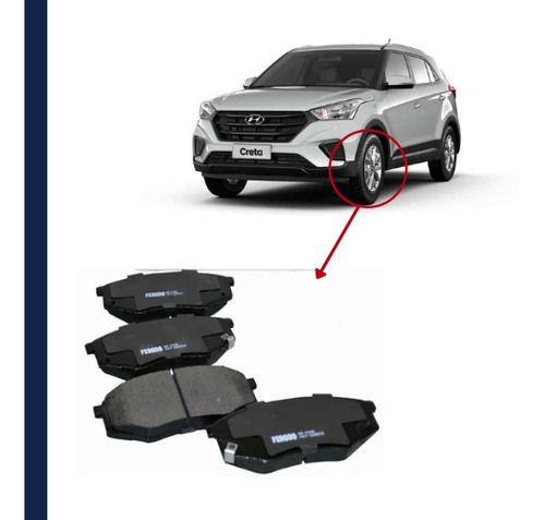 Pastilha Freio Dianteira Cerâmica Hyundai Creta 1.6 2.0 2017/.. Kia Cerato 2020/.. Soul 2014/..