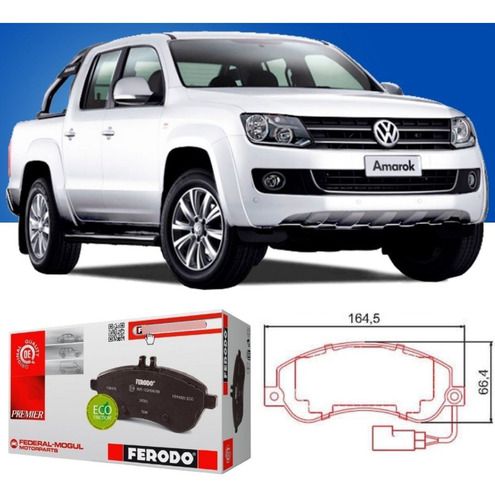Pastilha Freio Dianteira Ford Transit 2008/14 VW Amarok 2.0 2010/..