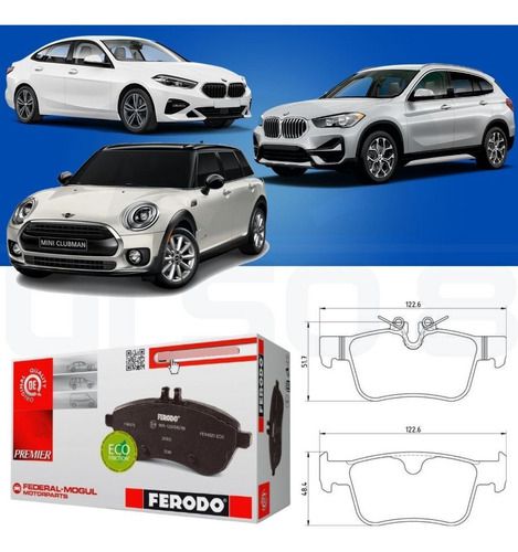 Pastilha Freio Traseira Cerâmica BMW 218 220 2013/.. Mini Cooper Clubman F54 JCW 2014/..