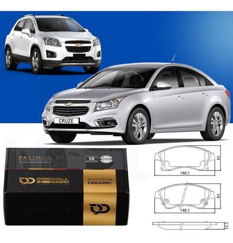 Pastilha Freio Dianteira GM Chevrolet Cruze LT LTZ Sedan Hatch Sport 1.8 2012 a 2016