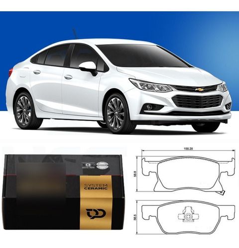 Pastilha Freio Dianteira Cerâmica GM Chevrolet Cruze Sport6 LT LTZ 1.4 Turbo 2017/..