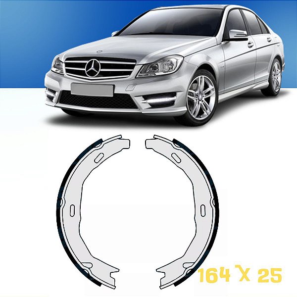 Sapata Freio Estacionário Mercedes Benz C180 C200 C220 C250 C320 C350 C63 E250 W204 2007 a 2014