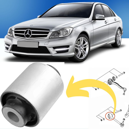 Bucha Braço Inferior Reto Mercedes Benz C180 C200 C220 C300 W204 2007 a 2014 E250 E300 E350 SLK 200 SLK55