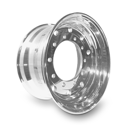 Roda de Alumínio Forjado, Aro 22,5″ X 11,75″, 10 Furos Retos, Pneu 385