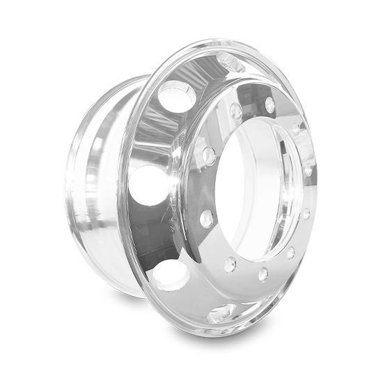 Roda de Alumínio Forjado, Aro 22,5″ X 8,25″, 10 Furos Retos, Pneu 295