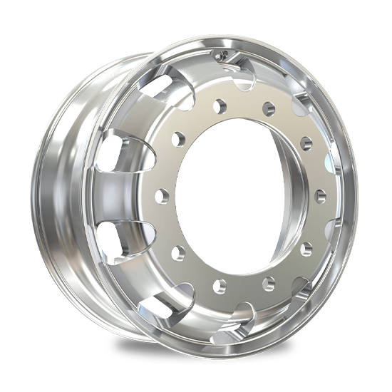 Roda de Alumínio Forjado, Aro 22,5″ X 8,25″, 10 Furos Retos, Pneu 295