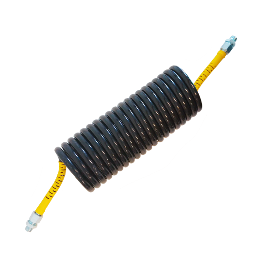 MANGUEIRA ESPIRAL DE AR VERMELHO COM ADAPTADOR