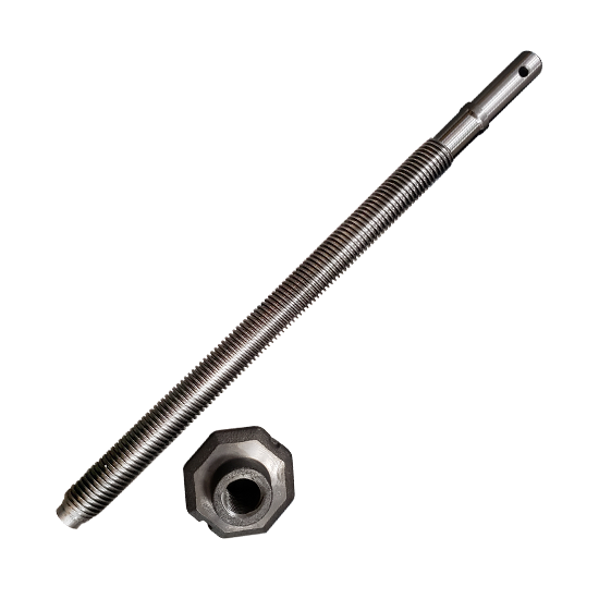 KIT FUSO COM PORCA PARA PÉ DE CARRETA