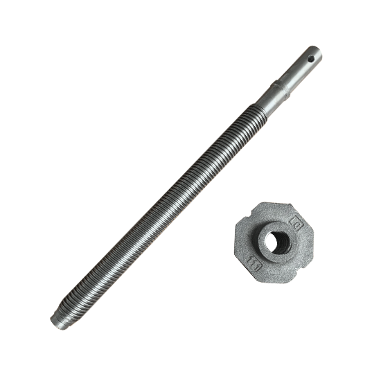 KIT FUSO COM PORCA PARA PÉ DE CARRETA