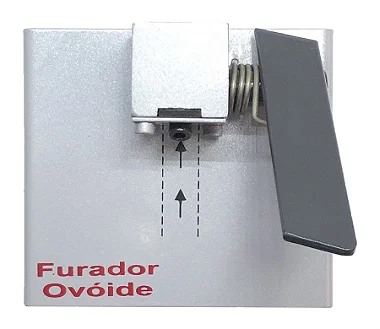 Furador Ovoide Para Crachás Ou Cartões De Pvc