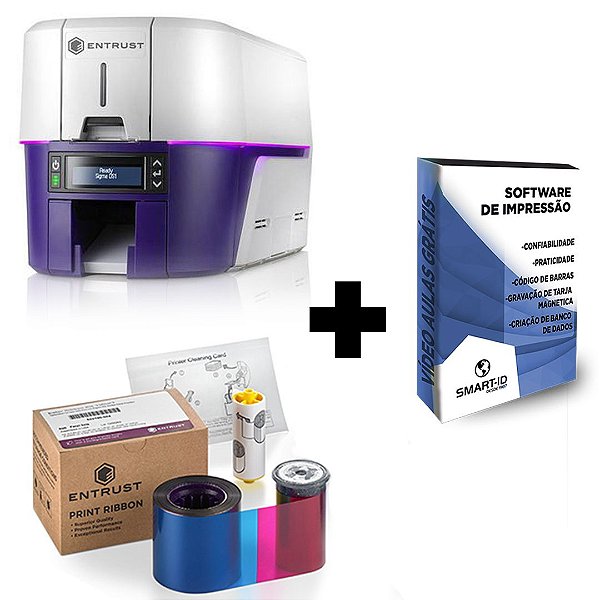 Impressora de Crachás Entrust Sigma DS1 Simplex - Modelo Exclusivo