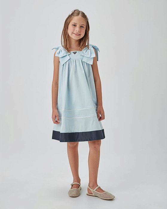 VESTIDO RODADO AZUL CLARO - UM MAIS UM (891002)