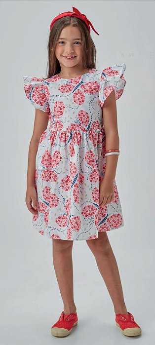 VESTIDO RODADO VERMELHO -  BEABÁ