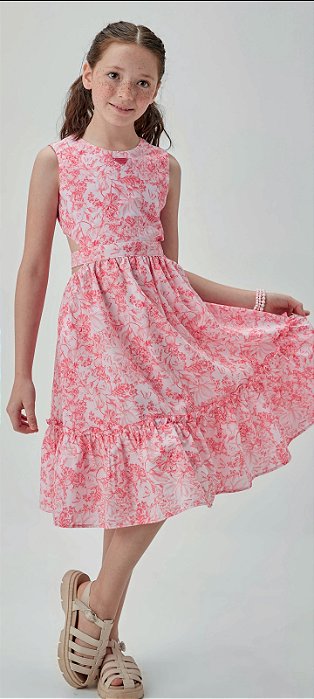 VESTIDO MIDI CHICLETE - UM MAIS UM (891056)