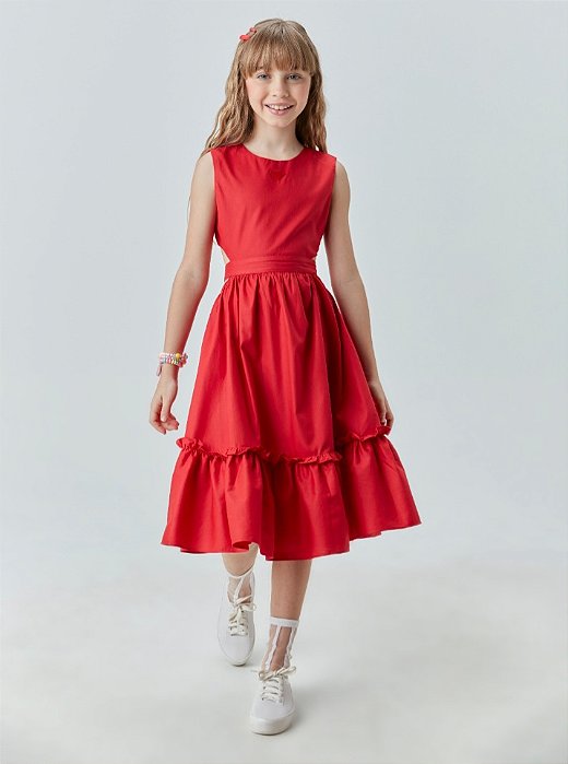 VESTIDO MIDI VERMELHO - UM MAIS UM (881145)