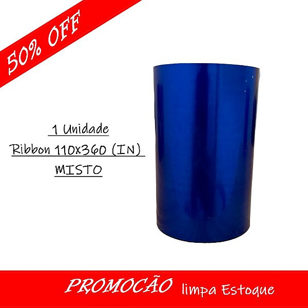 Ribbon Resina 110x360 Color Azul IN