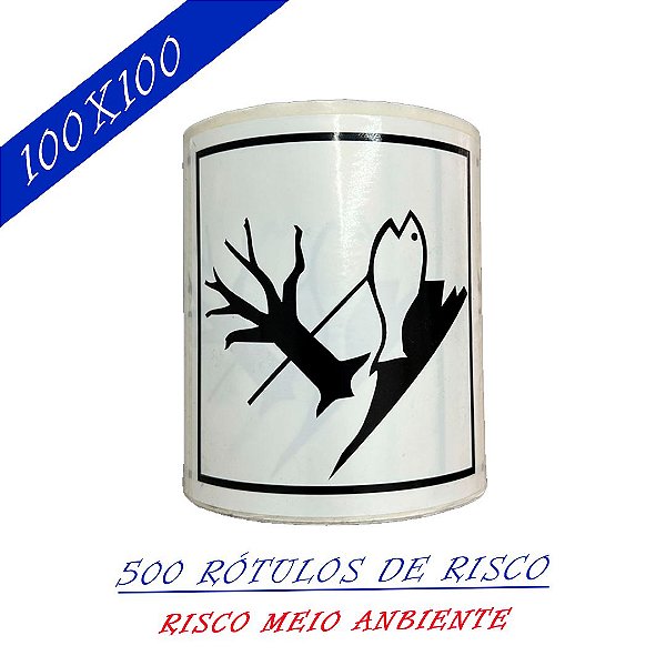 500 unidades Rótulo de risco 10 X 10 MEIO AMBIENTE