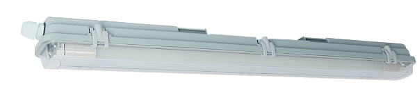 Luminária hermética IP65 para 2 lâmpadas TUBO LED 60cm ou 120cm.