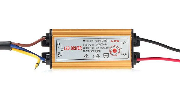 Driver para refletor LED 10W bivolt IP65.