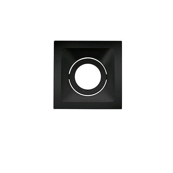 Plafon de embutir square Ghost recuado quadrado dicróica MR16 9X9X8,9cm alumínio preto.