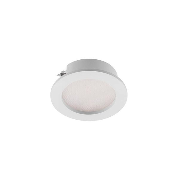 Plafon de embutir LED Móbili redondo para movelaria MDF difuso 100° 3000K 2,5W bivolt Ø5,8x2,1cm ABS e policarbonato branco.
