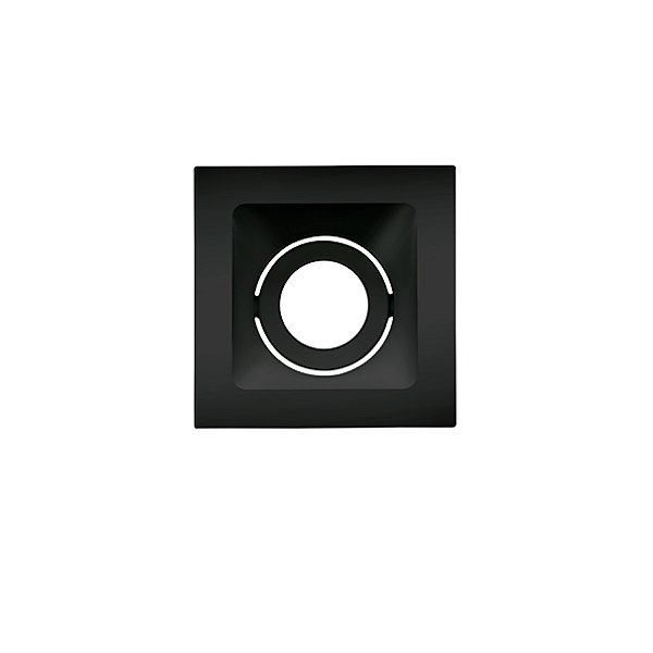 Plafon de embutir Square Ghost recuado quadrado Mini Dicróica 6,9x6,9x7,4cm alumínio preto.