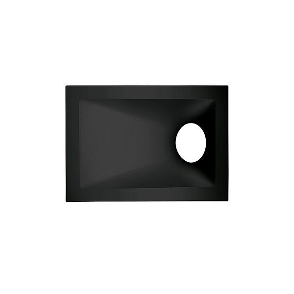 Plafon de embutir Square Angle recuado angulado quadrado 40º Dicróica MR16 13,2x9,6x6,2cm alumínio preto.