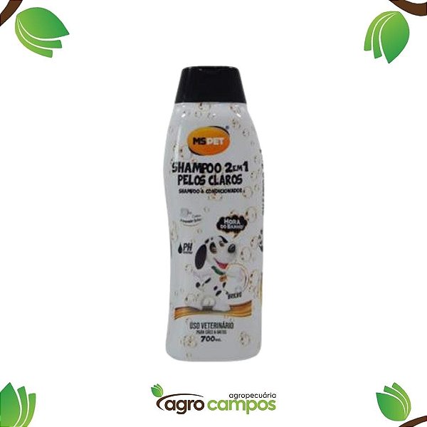 Shampoo 2 em 1 Pelos Claros ( Shampoo e Condicionador Para Cães E Gatos)-700ml