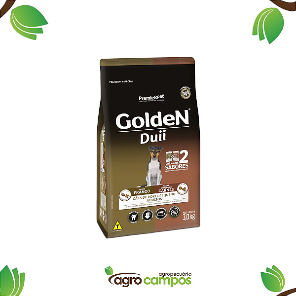GoldeN Duii Cães Adultos Porte Pequeno Frango & Seleção de Carnes