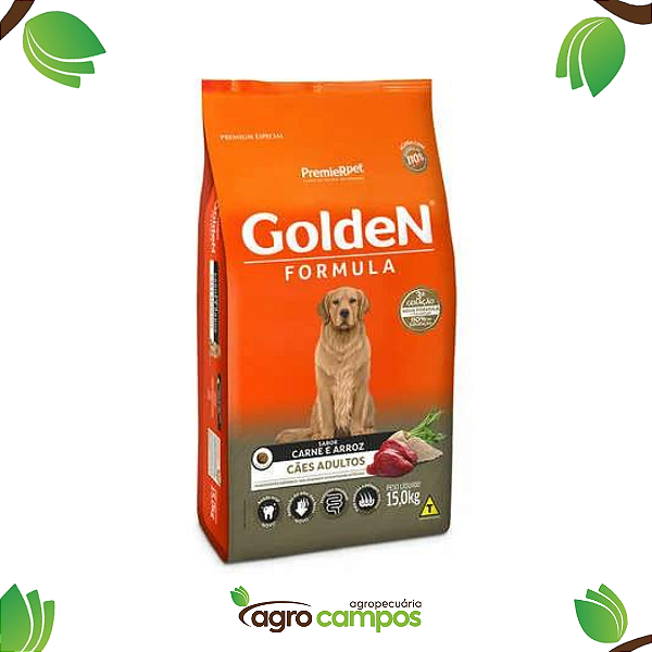 Golden Fórmula Cães Adultos - Carne e arroz