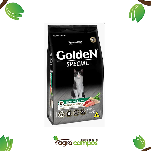 Golden Special Gatos Castrados - Frango e carne (10,1Kg)