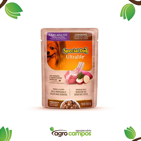 Special Dog Ultralife - Cães adultos de raças pequenas - Cordeiro (100g)