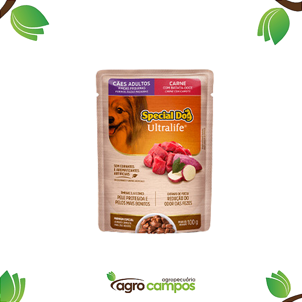 Special Dog Ultralife - Cães adultos de raças pequenas - Carne com batata doce (100g)