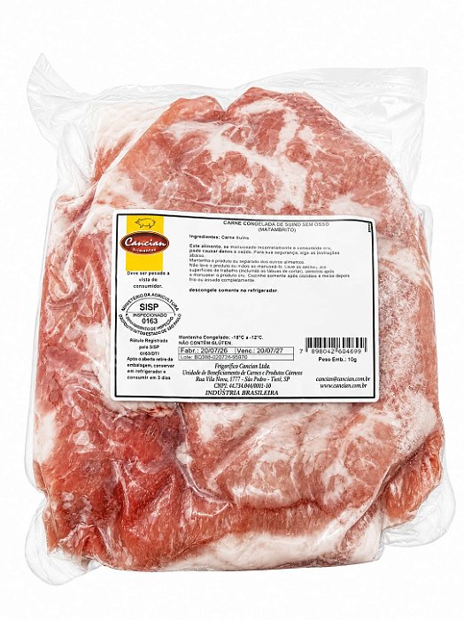 Matambrito Suíno Cancian (Peso variável de 1,05 kg a 1,15 Kg). Preço Kg / R$ 85,90. (Preço do Item baseado no peso máximo).