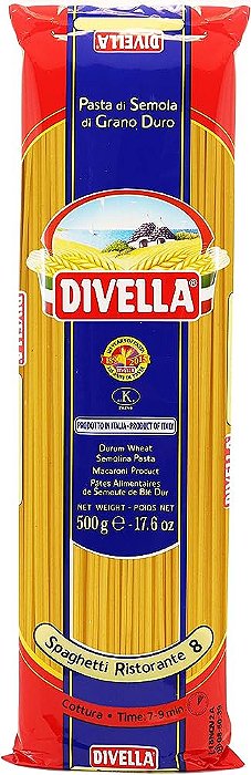 Massa Divella Nº 08 Spaghetti Rist 500g Pct