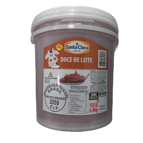 Doce de Leite Santa Clara Tradicional balde 4,8 kg