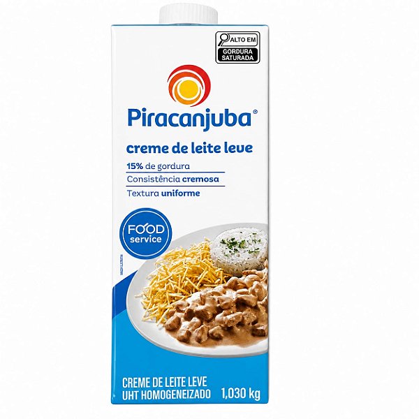 Creme de Leite Piracanjuba 1,03kg -15% de Gordura
