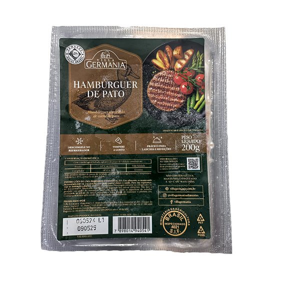 Hamburguer de Pato Villa Germania 200g