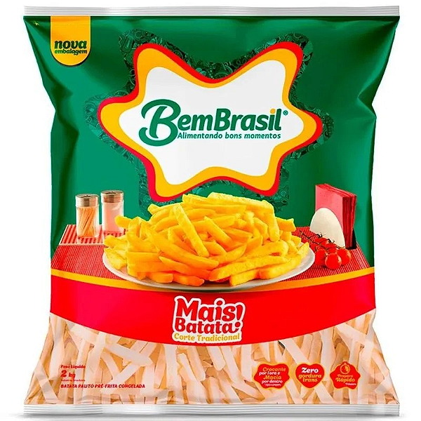 Mais Batata Bem Brasil Corte Tradicional 2Kg - (Preço do Kg - R$ 12,95)