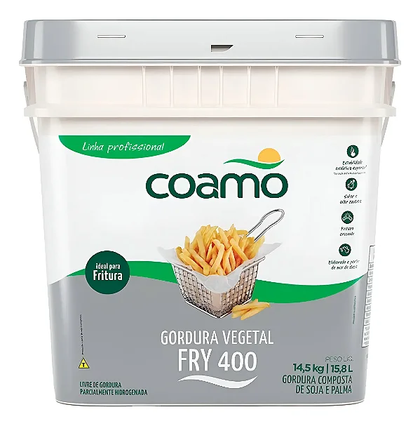 Gordura Vegetal Coamo FRY400 Balde 14,5Kg.