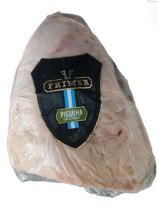 Picanha Argentina Frimsa - Congelada (Peso variável 0,9 kg a 1,30 Kg). Preço Kg / R$ 140,90 (Preço do Item baseado no peso máximo).
